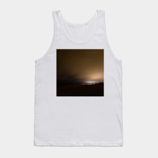 Beach of Carnon with an Illuminated Cloud Cover at Night Tank Top